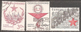 Чехословаччина Чехословакия ^/--/^ Чехословакия 1963 Sc.1156-1158 гаш. ПОЛНАЯ серия ^_^^^ Чехословаччина 1963 Sc.1156-1158 гаш. Повна серія - фото фото фото