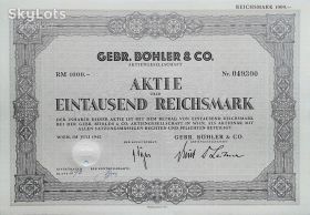 Акції, облігації, лотереї Акции, облигации, лотереи ^/--/^ Акція на 1000 RM Gebr. Bohler &amp; Co. AG 1942 Німеччина Mt 23 ^_^^^ Акция на 1000 RM Gebr. Bohler &amp; Co. AG 1942 Германия Mt 23 - фото фото фото