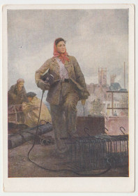 СРСР СССР ^/--/^ Электросварщица 1958 Харитоненко P /--/ 11 /--/ B ^_^^^ Електрозварщиця 1958 Харитоненко P /--/ 11 /--/ B - фото фото фото