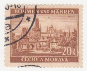 Третій Рейх (-) Третий Рейх (-) ^/--/^ Богемия и Моравия 1939 г. №  39 гашеная ^_^^^ Богемія і Моравія 1939 р. No 39 гашена - фото фото фото