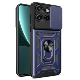 Чохли, бампера Чехлы, бампера ^/--/^ Чохол Fiji Camera Defence для Motorola Edge 50 Neo бампер із захистом камери та підставкою Dark Blue ^_^^^ Чехол Fiji Camera Defence для Motorola Edge 50 Neo бампер с защитой камеры и подставкой Dark Blue - фото фото фото