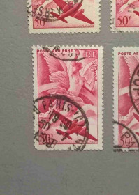 Франція Франция ^/--/^ Франция Искусство Транспорт Самолет 1946 ^_^^^ Франція Мистецтво Транспорт Літак 1946 - фото фото фото