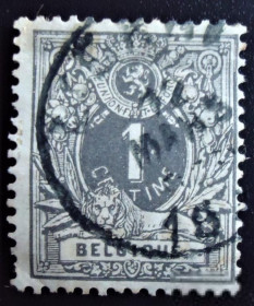 Бенілюкс Бенилюкс ^/--/^ Бельгия   1884  г. № 40 гашеная ^_^^^ Бельгія 1884 р. No 40 гашена - фото фото фото