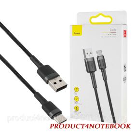 Кабелі Кабели ^/--/^ Кабель Baseus Cafule Cable USB to Type-C 3 /--/ A 1 /--/ m Gray+Black (CATKLF-BG /--/ 1) - фото фото фото