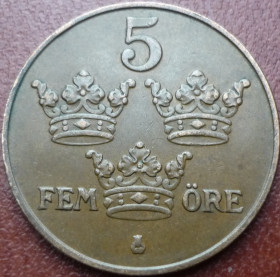 Швеція Швеция ^/--/^ Швеция 5 эре 1950 зл/10 /--/ ш /--/ 01 ^_^^^ Швеція 5 ер 1950 зл/10 /--/ ш /--/ 01 - фото фото фото