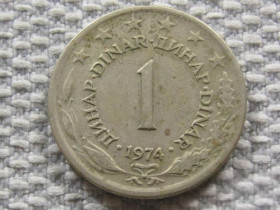 Югославія Югославия ^/--/^ Югославия 1 динар 1974 года 3783 ^_^^^ Югославія 1 динар 1974 3783 - фото фото фото