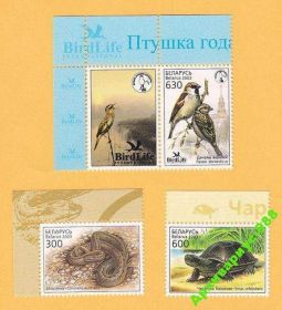 Фауна Фауна ^/--/^ ФАУНА 2003 БЕЛАРУСЬ Полная ПТИЦЫ Купон Углы MNH** ^_^^^ ФАУНА 2003 БІЛАРУСЬ ПОВНА ПТІЦІ Купон Кут MNH** - фото фото фото