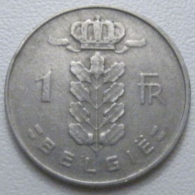 Бельгія Бельгия ^/--/^ Бельгія 1 франк 1966 року Belgie 42591 ^_^^^ Бельгия 1 франк 1966 года Belgie 42591 - фото фото фото