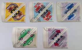 СРСР - СССР - ^/--/^ СССР 1971 Автомобили, грузовики, сцепки, гашеные (II) ^_^^^ СРСР 1971 Автомобілі, вантажівки, зчеплення, гашені (II) - фото фото фото