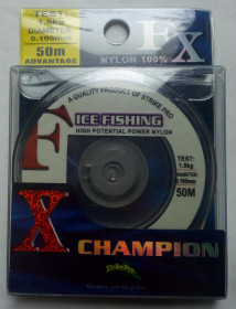 Ліски, шнури, повідці Лески, шнуры, поводки ^/--/^ Леска Strike Pro FX Champion Ice Fishing 0,105 мм, 50 м   (новая) ^_^^^ Ліска Strike Pro FX Champion Ice Fishing 0,105 мм, 50 м (нова) - фото фото фото