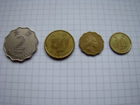 Інші країни Другие страны ^/--/^ Подборка монет Гонконг, 4 шт.    (см. описание). ^_^^^ Добірка монет Гонконг, 4 шт. (див. опис). - фото фото фото