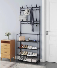 Передпокої Прихожие ^/--/^ Універсальний вішак для одягу New simple floor clothes rack size 60 /--/ X /--/ 29.5 /--/ X /--/ 151 см  (Чорний) ^_^^^ Универсальный вешак для одежды New simple floor clothes rack size 60 /--/ X /--/ 29. 5 /--/ X /--/ 151 см (Черный) - фото фото фото