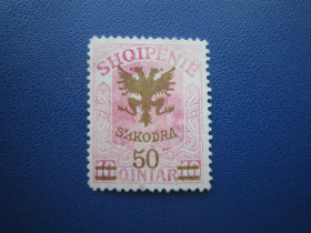 Балканський півострів Балканский полуостров ^/--/^ Марка Албанія 1920 наддрук Князь Вільгельм Відський MH КЦ 17.5 $ ^_^^^ Марка Албания 1920 сверхпечать Князь Вильгельм Видский MH абкляч КЦ 17.5 $ - фото фото фото