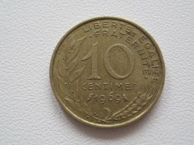 Франція Франция ^/--/^ Франция 10 сантимов 1969 года #15902 ^_^^^ Франція 10 сантимів 1969 року #15902 - фото фото фото