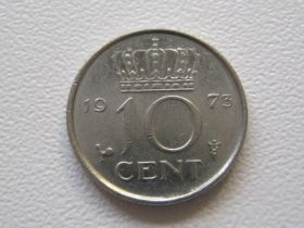 Нідерланди Нидерланды ^/--/^ Нидерланды 10 центов 1973 года 32358 ^_^^^ Нідерланди 10 центів 1973 року 32358 - фото фото фото