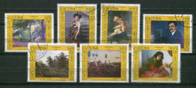Мистецтво Искусство ^/--/^ Куба 1988 . Mi 3149-3155  Картины. 170 лет Академии искусств в Гаване Гашенная ^_^^^ Куба 1988. Mi 3149-3155 Картини. 170 років Академії мистецтв у Гавані Гашенна - фото фото фото