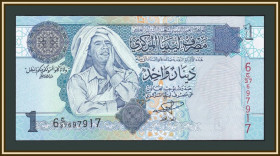 Лівія Ливия ^/--/^ Ливия 1 динар 2004 P-68  (68 /--/ a) UNC ^_^^^ Лівія 1 динар 2004 P-68 (68 /--/ a) UNC - фото фото фото