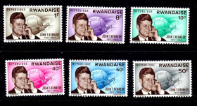 Освоєння космосу Освоение космоса ^/--/^ Космос .  Руанда 1963 г  MNH -  JFK - ^_^^^ Руанда 1963 MNH - JFK - фото фото фото