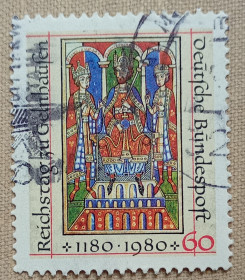 НДР, ФРН ГДР, ФРГ ^/--/^ Германия 1980 г - Имперский съезд в Гельнхаузене, 1180–1980, гаш ^_^^^ Німеччина 1980 - Імперський з'їзд в Гельнхаузені, 1180-1980, гаш - фото фото фото