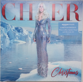 Платівки Пластинки ^/--/^ CHER Christmas LP Alternate Art / White &amp; Blue Splatter  Sealed/Запечатаний ^_^^^ CHER Christmas LP Alternate Art / White &amp; Blue Splatter Sealed - фото фото фото