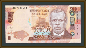 Малаві Малави ^/--/^ Малави 500 квача 2014 P-66  (66 /--/ a) UNC ^_^^^ Малавы 500 квача 2014 P-66 (66 /--/ a) UNC - фото фото фото