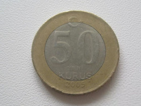 Туреччина Турция ^/--/^ Турция 50 новых куруш 2005 года 26083 ^_^^^ Туреччина 50 нових куруш 2005 року 26083 - фото фото фото