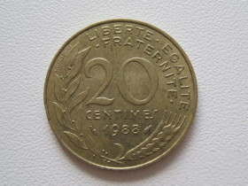Франція Франция ^/--/^ Франция 20 сантимов 1988 года 9750 ^_^^^ Франція 20 сантимів 1988 року 9750 - фото фото фото