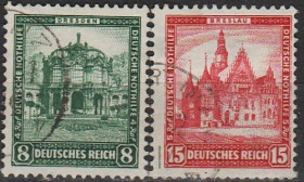 Веймарська республіка Веймарская республика ^/--/^ 1931 - Германия - Зимова допомога - Архітектура Mi.459-60 _6,0 € ^_^^^ 1931 - Германия - Зимняя помощь - Архитектура Mi.459-60 _6,0 € - фото фото фото