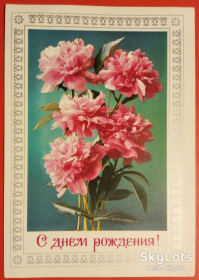 СРСР СССР ^/--/^ СССР 1976 флора цветы ХМПК 01 ^_^^^ СРСР 1976 флора квіти ХМПК 01 - фото фото фото