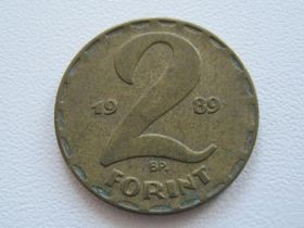 Угорщина Венгрия ^/--/^ Венгрия 2 форинта 1989 года #18235 ^_^^^ Угорщина 2 форинта 1989 року #18235 - фото фото фото