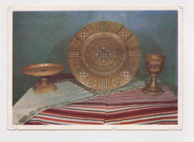 СРСР СССР ^/--/^ ПОДНОС, ДЕКОРАТИВНАЯ ТАРЕЛКА - В.ДЕВДЮК - г.КОСОВ  1960 г.  чистая  тираж 3 тыс.  ^_^^^ ПОДНОС, ДЕКОРАТИВНА ТАРЕЛКА - В.ДЕВДЮК - м.КОСОВ 1960 р. чистий тираж 3 тис. - фото фото фото