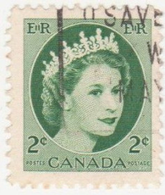 Північна Америка Северная Америка ^/--/^ Канада 1954 г.№ 286 гашеная ^_^^^ Канада 1954 р. No 286 гашена - фото фото фото
