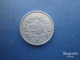 Швейцарія Швейцария ^/--/^ Монета 20 рапен Швейцарія 1939 ^_^^^ Монета 20 рапен Швейцария 1939 - фото фото фото