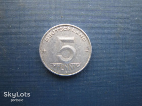 НДР, ФРН ГДР, ФРГ ^/--/^ Монета 5 пфенігів Німеччина НДР 1952 Е ^_^^^ Монета 5 пфеннигов Германия ГДР 1952 Е - фото фото фото