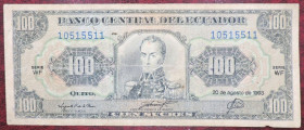Еквадор Эквадор ^/--/^ Эквадор Еквадор 100 сукре 1993 ^_^^^ Еквадор Еквадор 100 сукре 1993 - фото фото фото