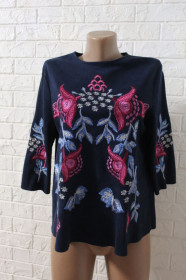 Кофти Кофты ^/--/^ кофта под замш с вышивкой Zara в идеальном состоянии S ^_^^^ Трикотажна кофточка з вишивкою Primark в ідеальному стані L-XL - фото фото фото