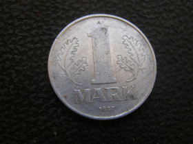 НДР, ФРН ГДР, ФРГ ^/--/^ 1 марка 1977 г А. ГДР. ^_^^^ 1 марка 1977 А. НДР. - фото фото фото