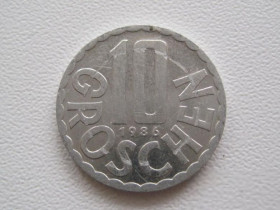 Австрія Австрия ^/--/^ Австрия 10 грошей 1986 года 19954 ^_^^^ Австрія 10 грошей 1986 19954 - фото фото фото
