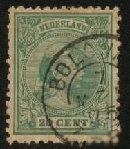 Інші країни Другие страны ^/--/^ Голландия 1891 г. №  40  гашеная ^_^^^ Голландія 1891 р. No 40 гашена - фото фото фото
