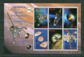 Освоєння космосу Освоение космоса ^/--/^ Невис Nevis Space 2008 Mi 2302-2307 50 Years of space exploration  Galileo.MNH ^_^^^ Невіс Nevis Space 2008 Mi 2302-2307 50 Years of space exploration Galileo.MNH - фото фото фото
