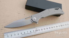 Ножі, мультітули Ножи, мультитулы ^/--/^ Untitled EF /--/ 334, Titanium, D /--/ 2 Stonewash, Ball Bearing, Outdoor, Tactical, EDC, Frame Lock - фото фото фото