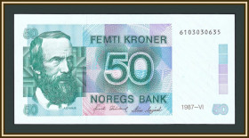 Скандинавія Скандинавия ^/--/^ Норвегия 50 крон 1987 P-42  (42 /--/ d) UNC ^_^^^ Норвегія 50 крон 1987 P-42 (42 /--/ d) UNC - фото фото фото