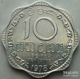 Шрі-Ланка Шри-Ланка ^/--/^ Шри-Ланка 10 центов 1978 состояние зл/шл /--/ 0,7 ^_^^^ Шрі-Ланка 10 центів 1978 стан зл/шл /--/ 0,7 - фото фото фото
