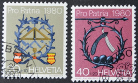 Інше Другое ^/--/^ Швейцария Ремесленные знаки Pro Patria 1980 ^_^^^ Швейцарія Ремісничі знаки Pro Patria 1980 - фото фото фото