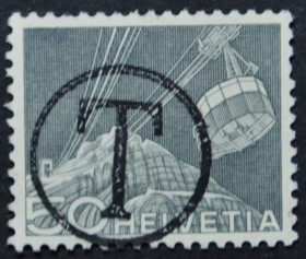 Інше Другое ^/--/^ Швейцария Канатная дорога Надпечатка 1950 ^_^^^ Швейцарія Канатна дорога Наддрук 1950 - фото фото фото