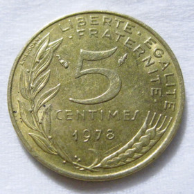 Франція Франция ^/--/^ Франція 5 сантимів 1978 року #6 /--/ П /--/ 1293 ^_^^^ Франция 5 сантимов 1978 года #6 /--/ П /--/ 1293 - фото фото фото
