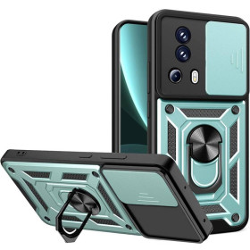 Чохли, бампера Чехлы, бампера ^/--/^ Чохол Fiji Camera Defence для Xiaomi 13 Lite бампер із захистом камери та підставкою Green ^_^^^ Чехол Fiji Camera Defence для Xiaomi 13 Lite бампер с защитой камеры и подставкой Green - фото фото фото