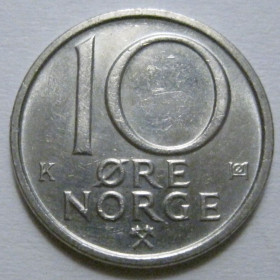 Норвегія Норвегия ^/--/^ Норвегія 10 ере 1986 року 41530 ^_^^^ Норвегия 10 эре 1986 года 41530 - фото фото фото