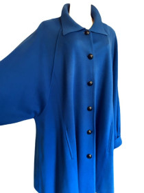 Пальто Пальто ^/--/^ 3 /--/ XL-7 /--/ XL Женское трикотажное пальто Tricoville, элегантный расклешенный длинный синий кардиган с карманами, Англия ^_^^^ 3 /--/ XL-7 /--/ XL Жіноче трикотажне пальто Tricoville, елегантний розклешений довгий синій кардіган з кишенями, Англія - фото фото фото