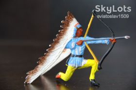 Фігурки, солдатики Фигурки, солдатики ^/--/^ индеец вождь с луком MERTEN 65 /--/ мм ФРГ ^_^^^ індіанець вождь з луком MERTEN 65 /--/ мм ФРН - фото фото фото